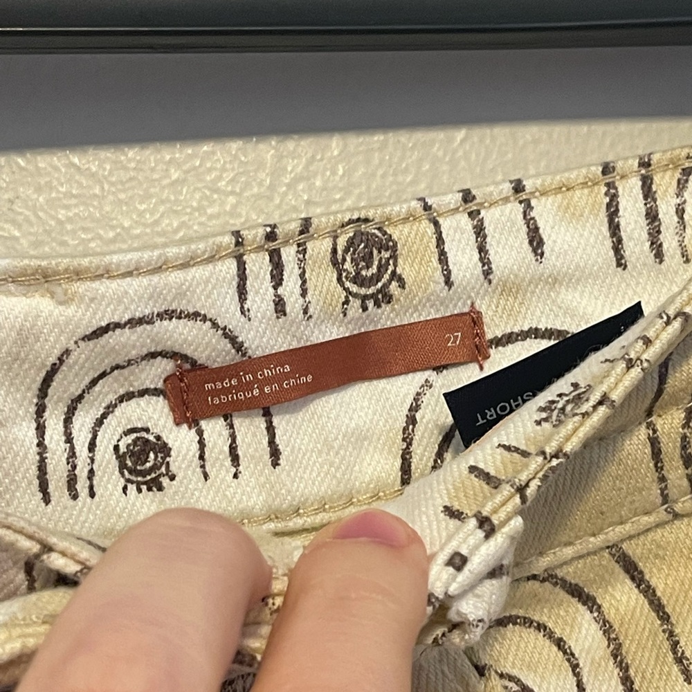 Anthropologie Rainbow Print Tie Dye Jean Shorts - Picture 7 of 9